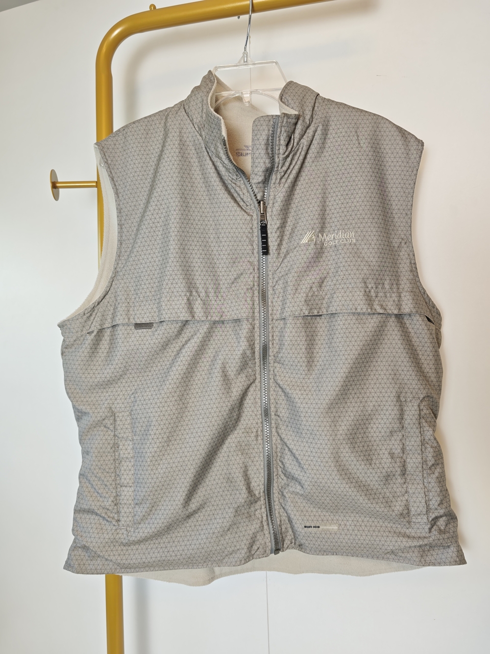 Sun Ice Light Taupe Beige Reversible Men’s Golf Vest
